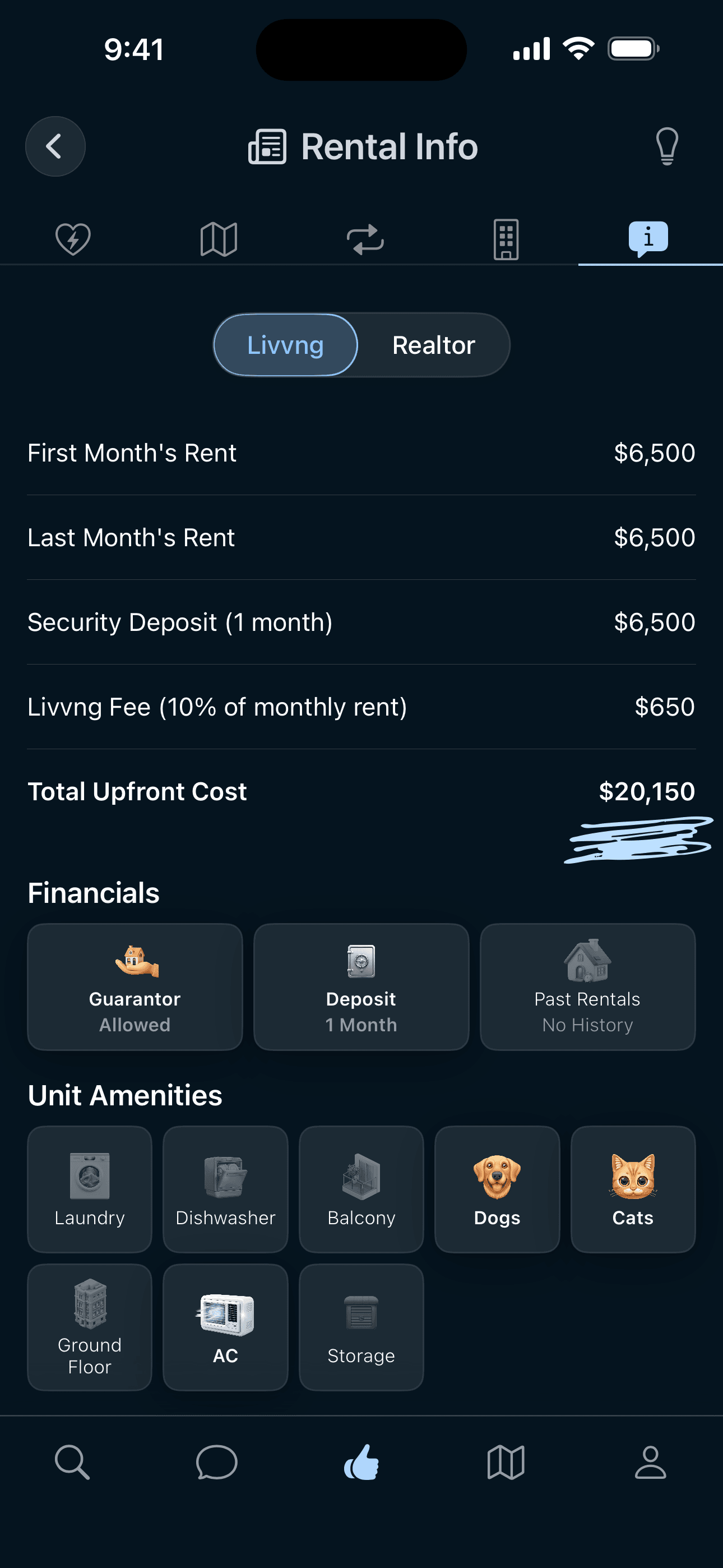 Rental cost breakdown with The Livvng way
